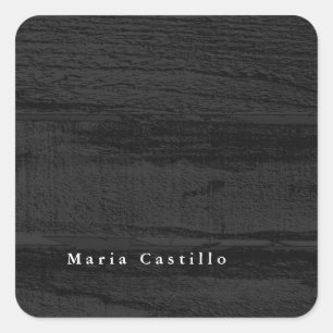Grauer Holzhintergrund Minimalistisch Moderner Nam Quadratischer Aufkleber