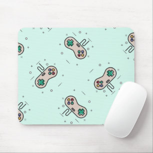 Grauer Joystick auf blau Mousepad