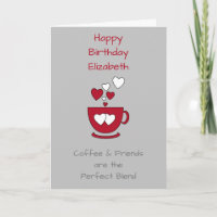 Grauer Kaffee & Freunde Geburtstag Gruß