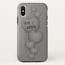 GRAUER kaskadierenHearts❤ Strick iPhone Kasten