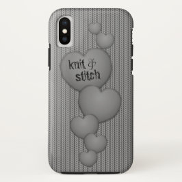 GRAUER kaskadierenHearts❤ Strick iPhone Kasten Case-Mate iPhone Hülle