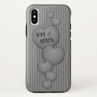 GRAUER kaskadierenHearts❤ Strick iPhone Kasten Case-Mate iPhone Hülle