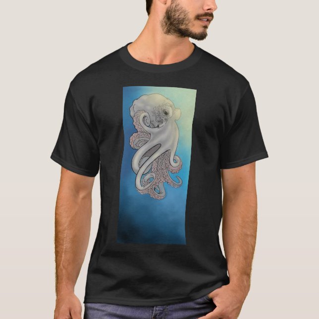 Grauer Kraken T-Shirt (Vorderseite)