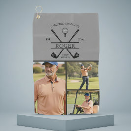 Grauer Kreuz Klub Name 3 Foto Golfhandtuch