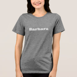 Grauer Kurzschläfchen für Frauen Tri-Blend Shirt