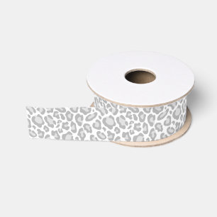 Grauer Leopard-Druck Ripsband