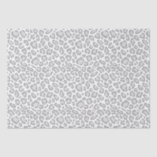 Grauer Leopard-Druck Seidenpapier