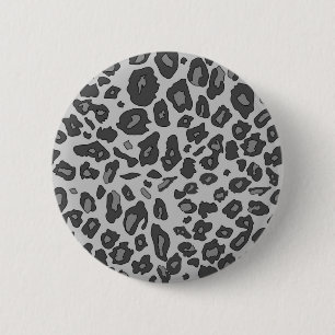 Grauer Leoparddruck Button