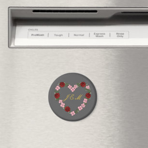 Grauer Magnet mit Blumenkrone