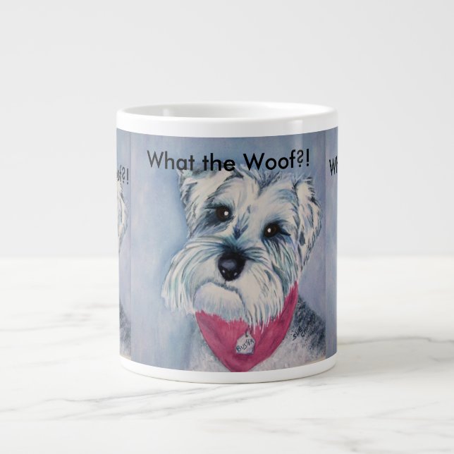 GRAUER MINIATURSCHNAUZER Jumbo-Tasse (Vorderseite)
