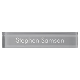 Grauer minimalistischer benutzerdefinierter Name  Namensplakette