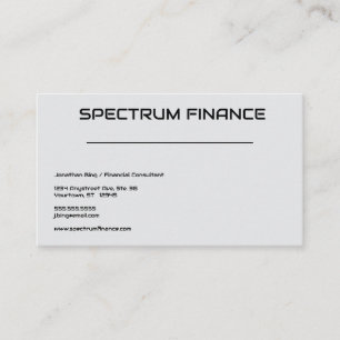 Grauer minimalistischer Finanzprofi anpassbar Visitenkarte