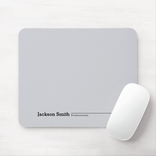 Grauer, moderner minimalistischer personalisierter mousepad (Mit Mouse)