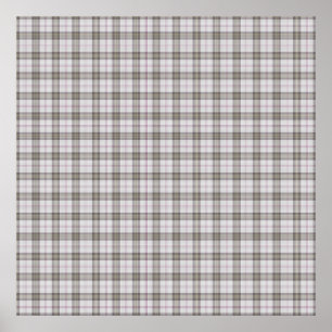Grauer Modetartan Poster