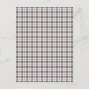 Grauer Modetartan Postkarte