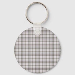 Grauer Modetartan Schlüsselanhänger