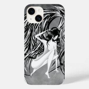 Grauer Monochromer Gefallener Engel  Case-Mate iPhone 14 Hülle