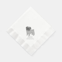 Grauer Mops Dog Design Personalisiert