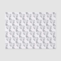 Grauer Niedlicher Cartoon Trotting Horse Pattern