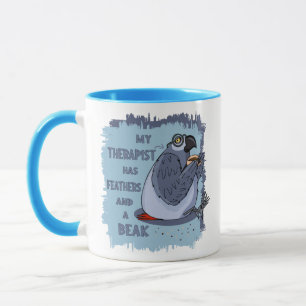 Grauer Papagei-Therapeut - Funny Gift Idee für Be Tasse
