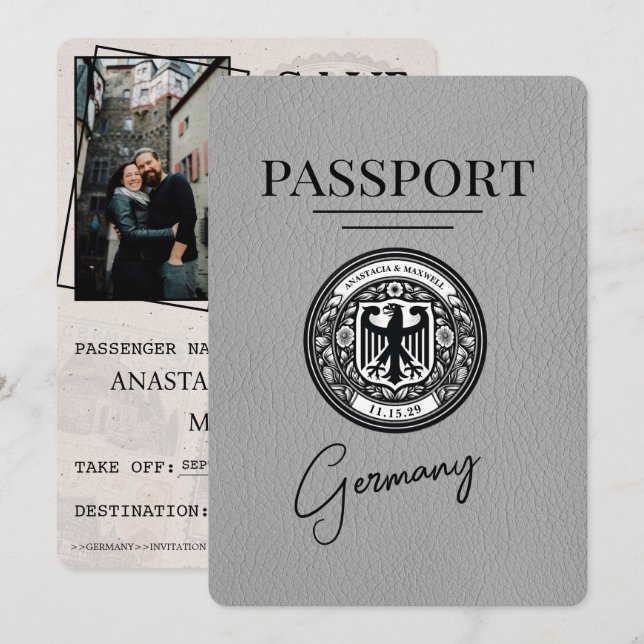 Grauer Pass für Deutschland Save the Date (Vorne/Hinten)