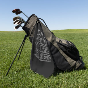 Grauer Personalisierter Name der Mann, der Mythos, Golfhandtuch