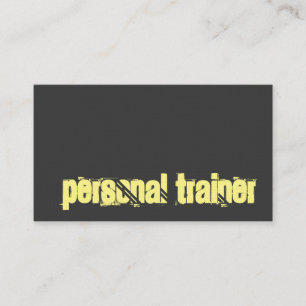 Grauer Personaltrainer Fitness Sport Maßgeschneide Visitenkarte