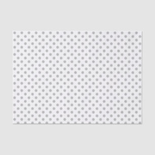 Grauer Polka Dot über Weißzungenpapier Seidenpapier