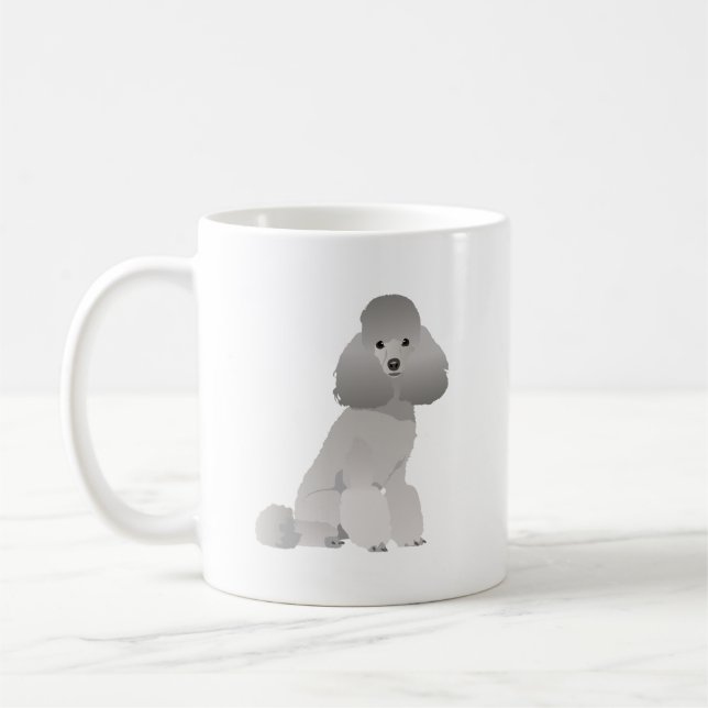 Grauer Poodle Kaffeetasse (Links)