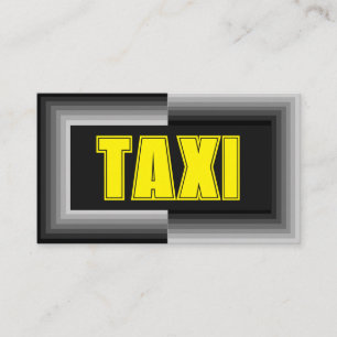 Grauer Rahmen gelber TAXI-Treiber-Service-Tasten Visitenkarte
