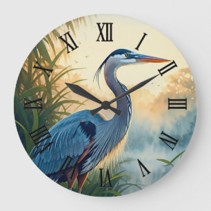Grauer Reiher Everglades Nationalpark Morgen Große Wanduhr