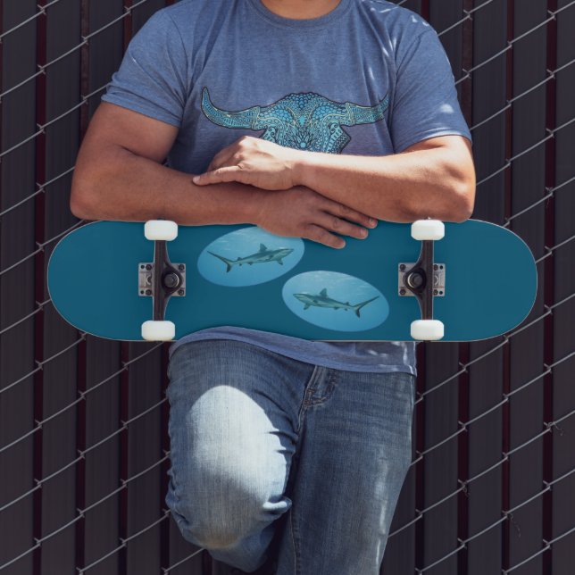 Grauer Riffhai, Yap Island - Fotodesign | Skateboard (Außenbereich 3)