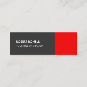 Grauer Rot, einzigartig Eleganter Standard Mini Visitenkarte