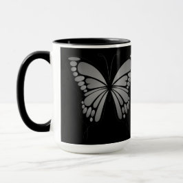 Grauer Schmetterling Tasse