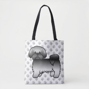 Grauer Shih Tzu Süßer Cartoon-Hund & Pfoten