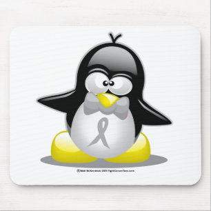 Grauer/silberner Band-Pinguin Mousepad