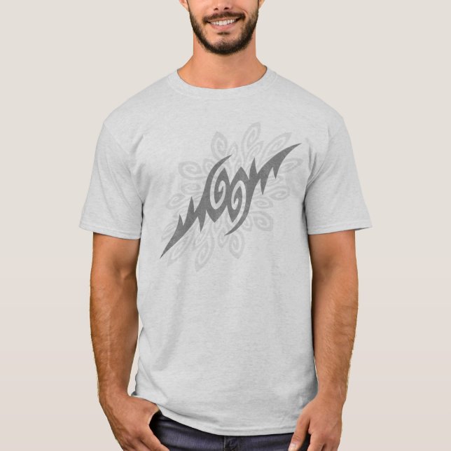 Grauer Stammes- "Blitz-" T - Shirt (Vorderseite)
