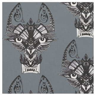 Grauer Stammes- Wolf Stoff