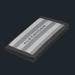 Grauer Streifen-Muster-Entwurf Tri-fold Geldbeutel<br><div class="desc">Dreifachgefaltete Geldbörse. 100% kundengerecht. Sie können irgendwelche der Grafiken oder des Textes in diesem Entwurf löschen, ändern, bewegen, die Größe neu bestimmen oder hinzufügen. Gemacht mit hohem Entschließungsvektor und/oder digitalen Grafiken für einen beruflichen Druck. ANMERKUNG: (DIESES IST EIN DRUCK. Alle zazzle Konzeptionen des Produkts sind "Drucke" wenn nicht anders festgelegt...</div>