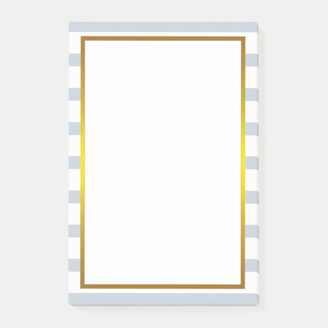 Grauer Streifen weiß Post-it Klebezettel (Vorderseite)