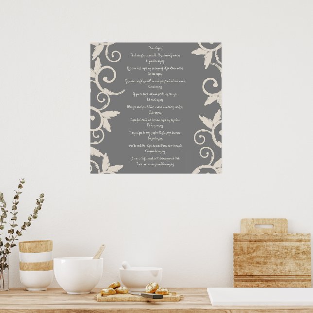 Grauer Swirl macht es auf jeden Fall Poster (Küche)