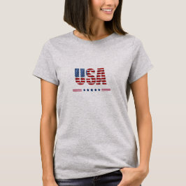 Grauer T - Shirt der USA