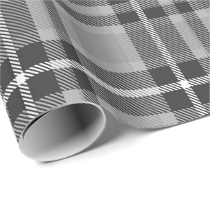Grauer Tartan Geschenkpapier