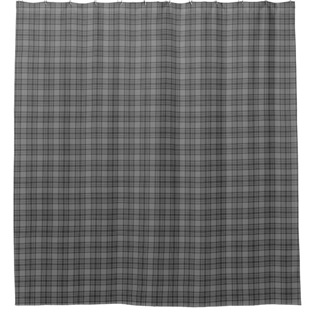 Grauer Tartan-Karo-Duschvorhang Duschvorhang (Vorderseite)