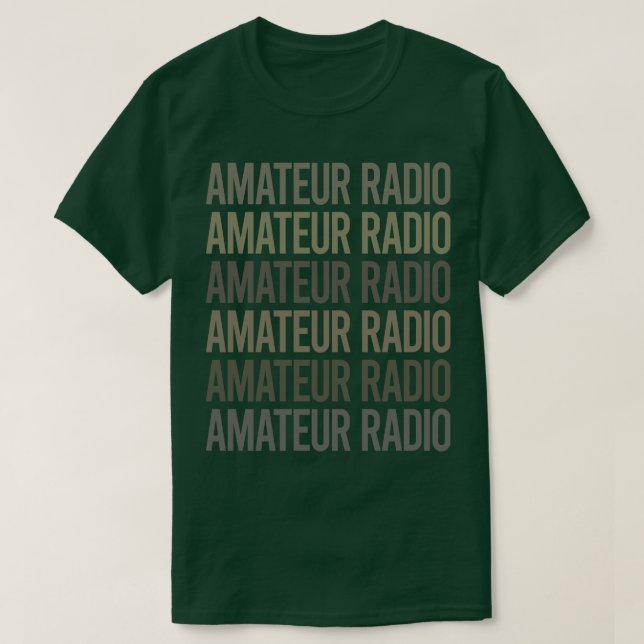 Grauer Text Art Amateur Radio Ham Radio T-Shirt (Design vorne)