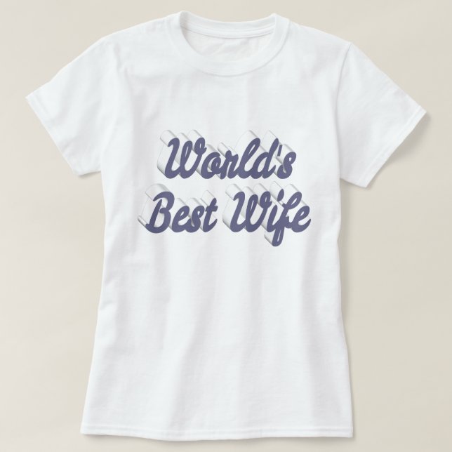 Grauer Text der Ehefrau T-Shirt (Design vorne)