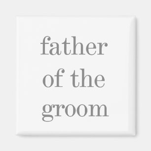 Grauer Text-Vater des Bräutigams Magnet