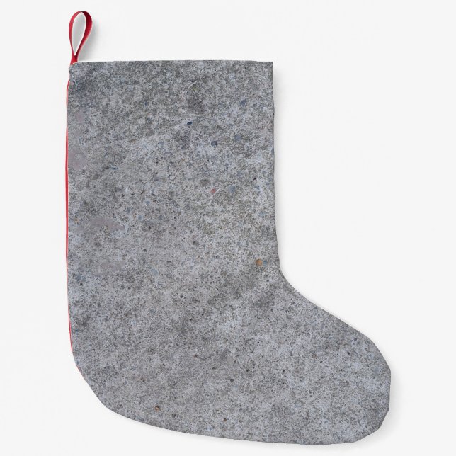 Grauer Texturstein Kleiner Weihnachtsstrumpf (Vorderseite)