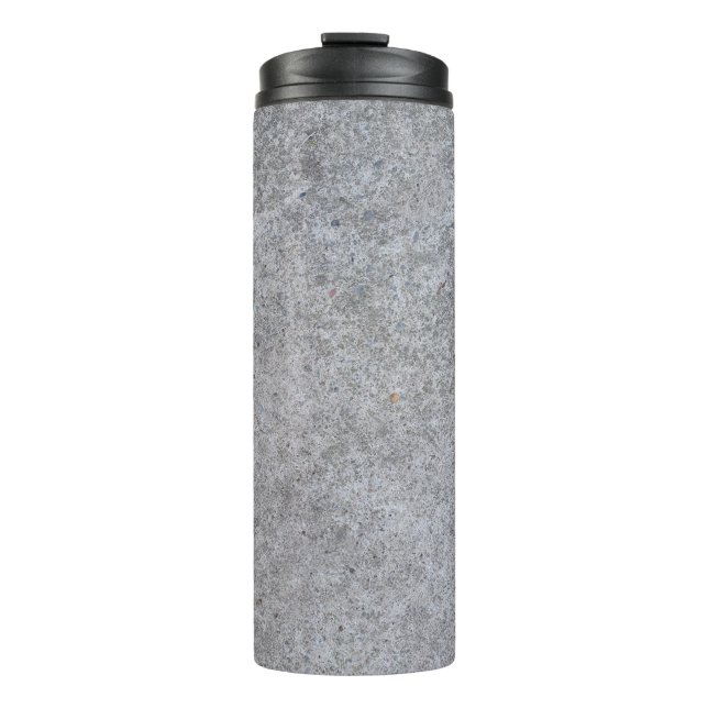 Grauer Texturstein Thermosbecher (Vorderseite)