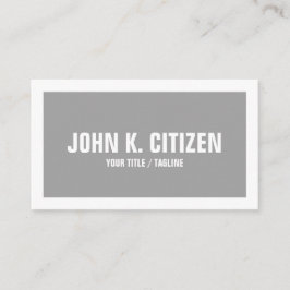 Grauer u. weißer mutiger Text-breite Visitenkarte